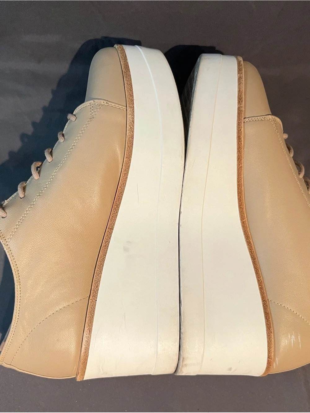 Steve Madden Kimber Natural Leather Platform Oxfords Size 9.5